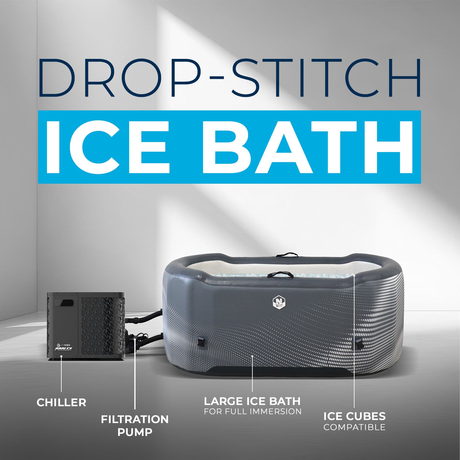NetSpa Järvi Ice Bath Cooling Kit included 3-40°C Wellness - Chiller 5kw