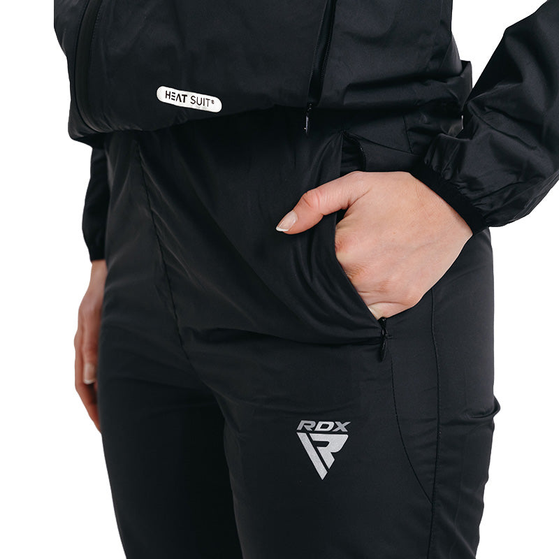 Fato de sauna para emagrecimento RDX H1, cor-de-rosa, para mulher