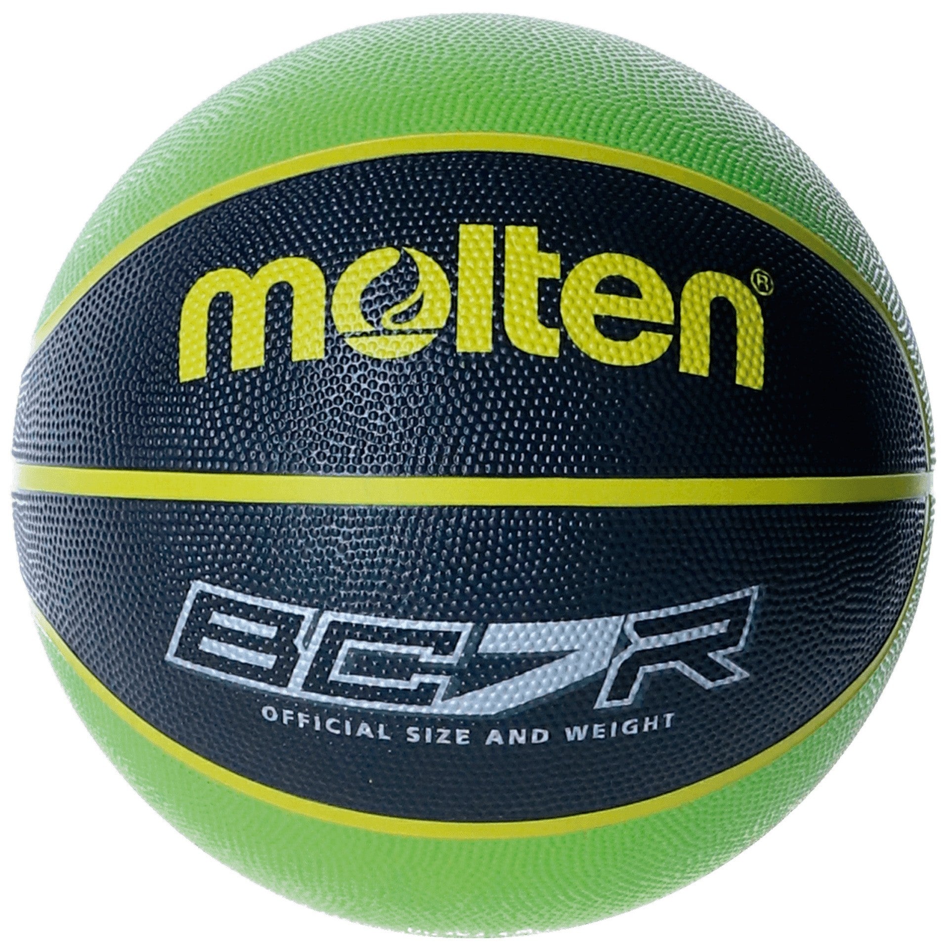 Bola de basquete Molten BCR2 tamanho 7 verde/preta