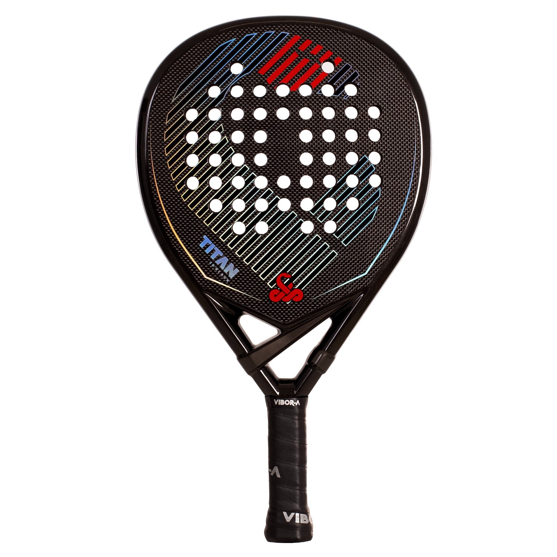 Raquete de padel VIBOR-A TITAN 3K preta