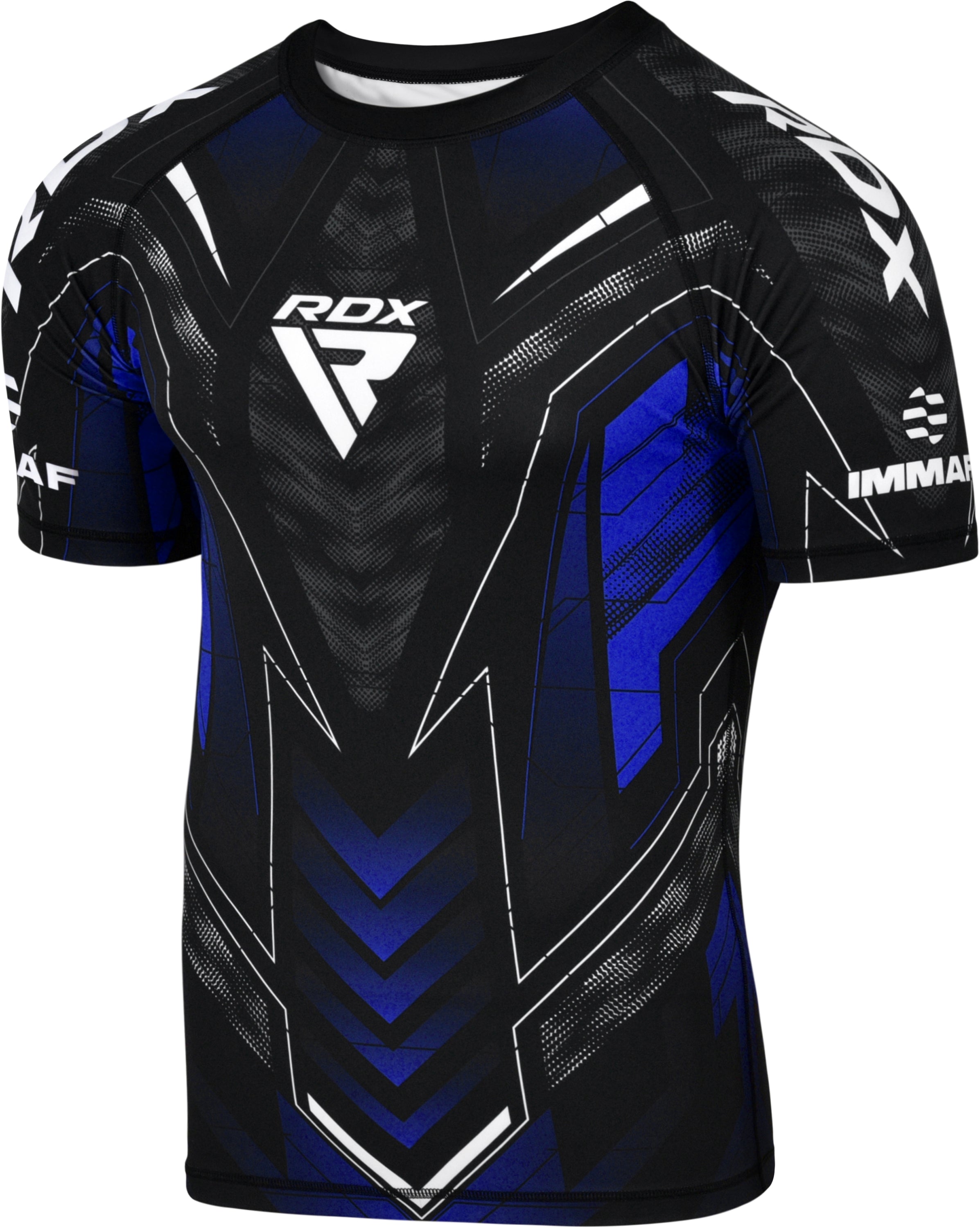 RDX aprovada pelo IMMAF Camisa de compressão de manga curta Azul - RDX 2b12ca9551