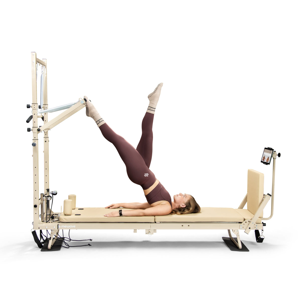 Mewave Pilates Reformer with Tower Bege