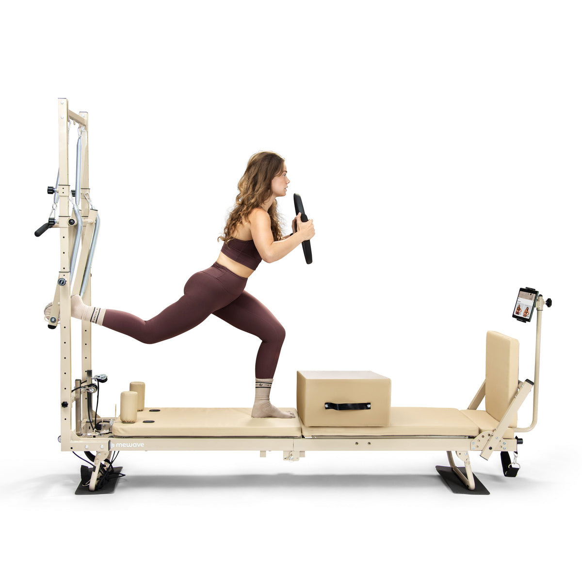 Mewave Pilates Reformer with Tower Bege