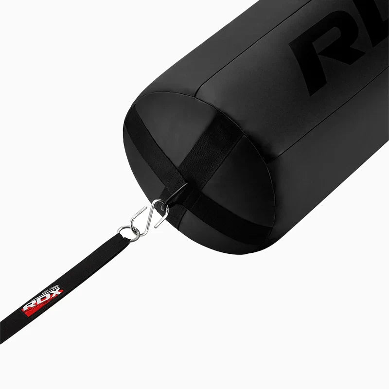 Saco de boxe angular RDX 3 em 1, totalmente preto, com conjunto de luvas