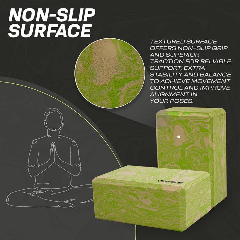 RDX GN Brique de yoga antidérapante en mousse EVA