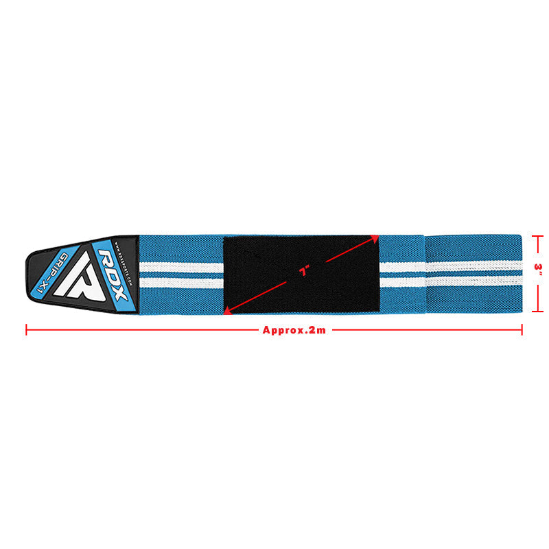 RDX K4 Weightlifting Knee Wraps #color_sky-blue