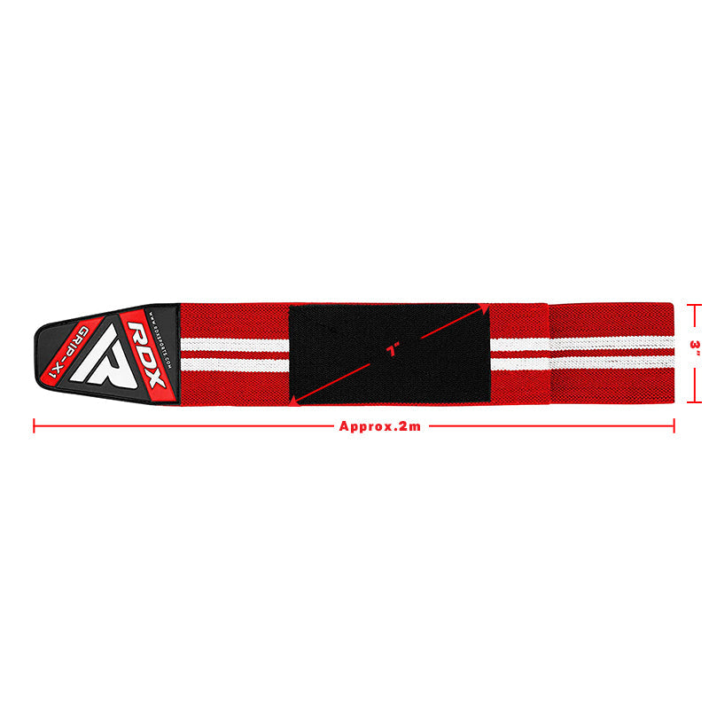 RDX K4 Weightlifting Knee Wraps #color_red