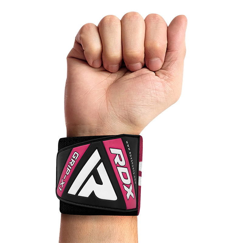 RDX W4 Wrist Support Wraps for Weight Lifting#color_pink