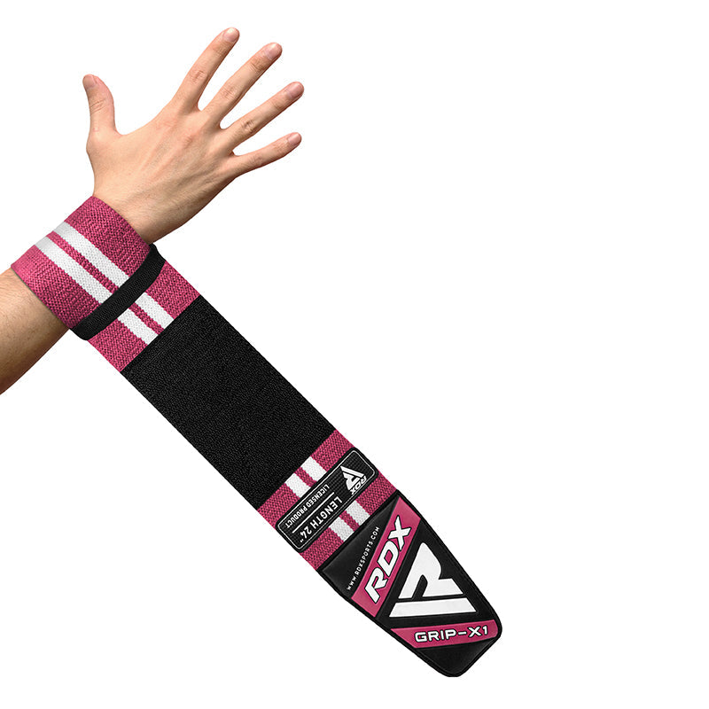 RDX W4 Wrist Support Wraps for Weight Lifting#color_pink