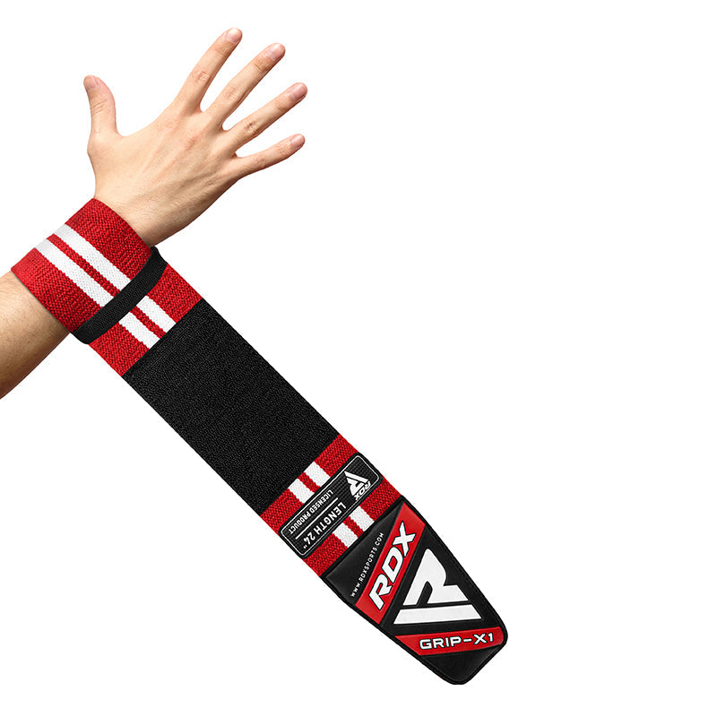 RDX W4 Wrist Support Wraps for Weight Lifting#color_red