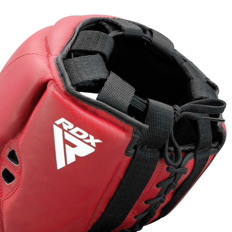RDX OPEN FACE HEADGUARD USA BOXING APPROVED#color_red
