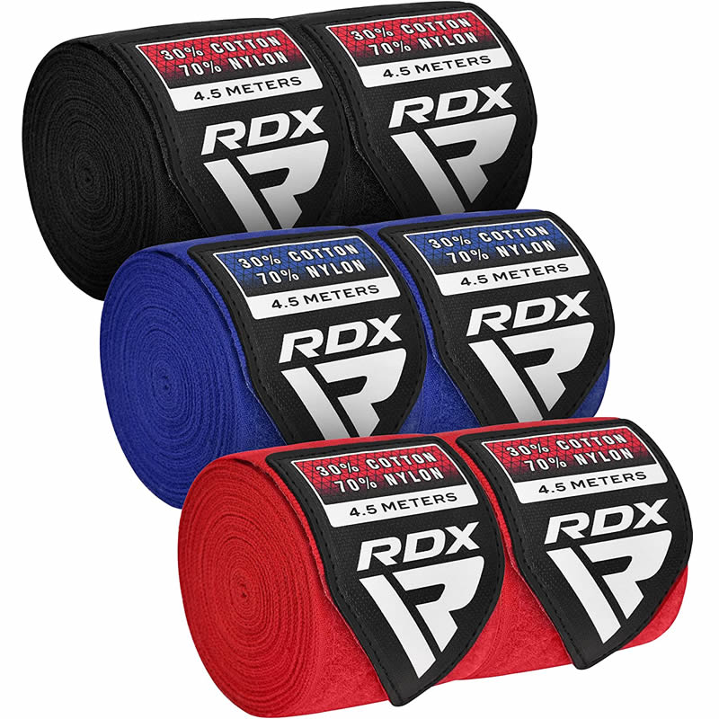 RDX RB Par de Fitas de Boxe Preto Poliéster Novo - RDX fda29dd465
