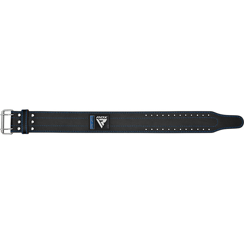 RDX RD1 4� Powerlifting Leather Gym Belt#color_blue