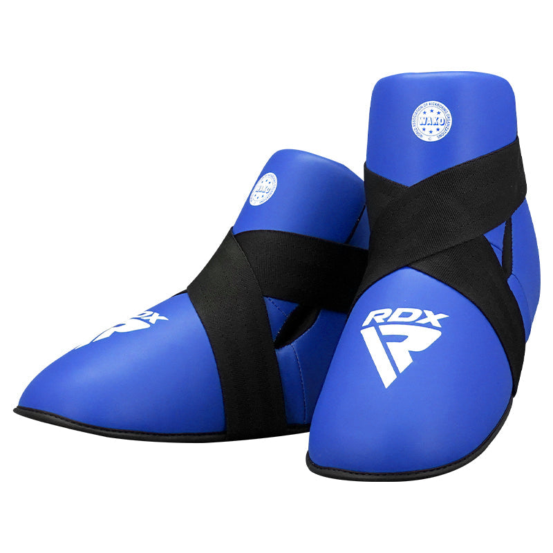 RDX T1 WAKO Approved Leather Foot Protector#color_blue