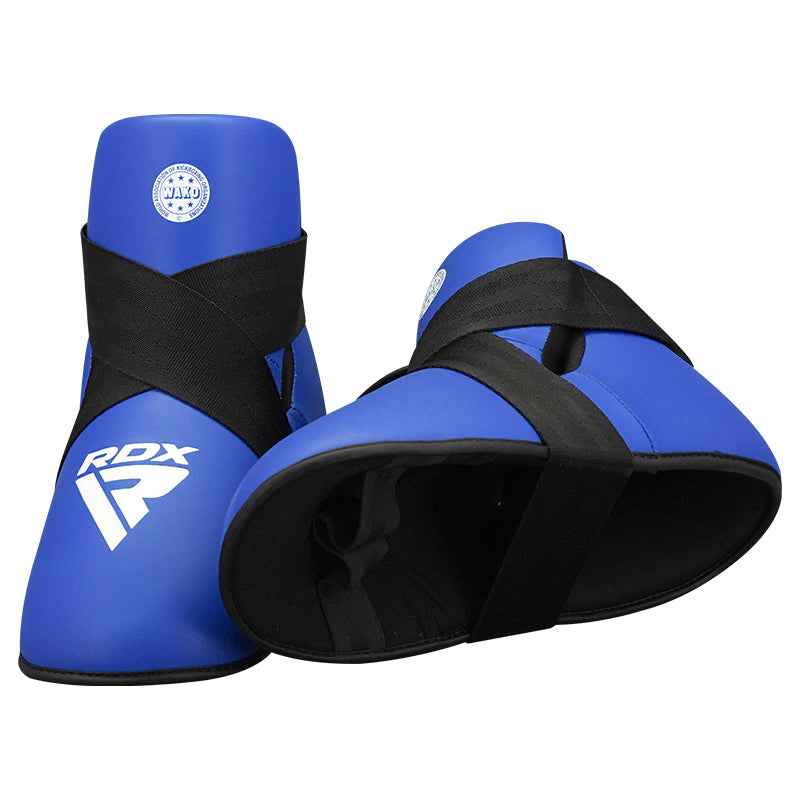 RDX T1 WAKO Approved Leather Foot Protector#color_blue