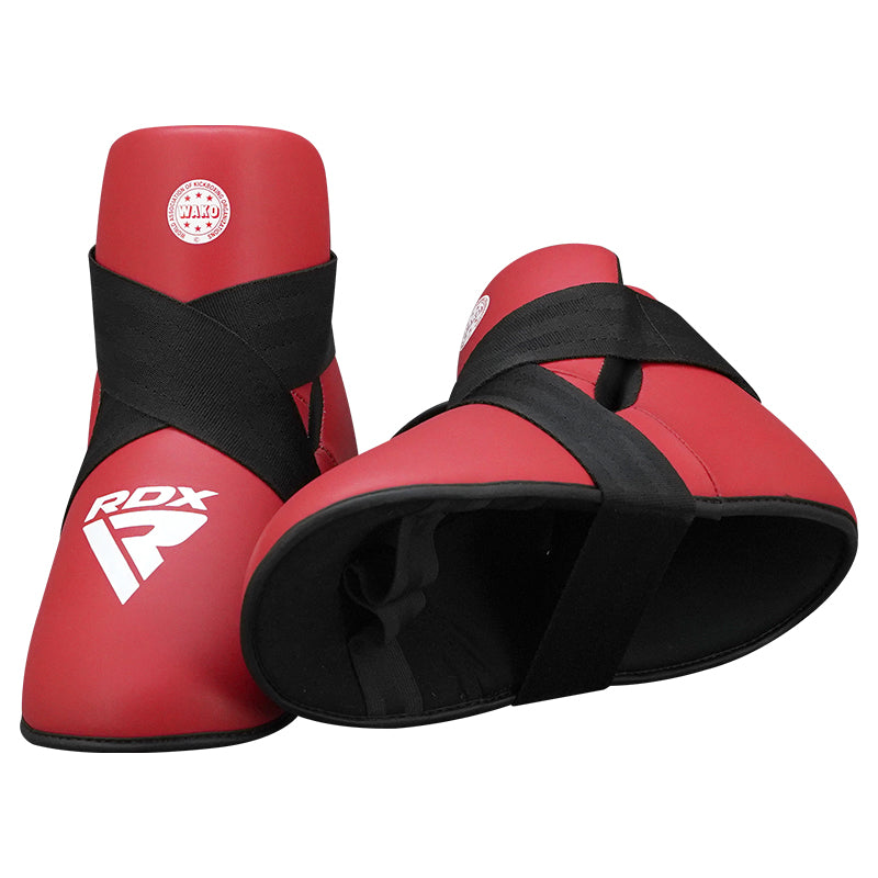 RDX T1 WAKO Approved Leather Foot Protector#color_red