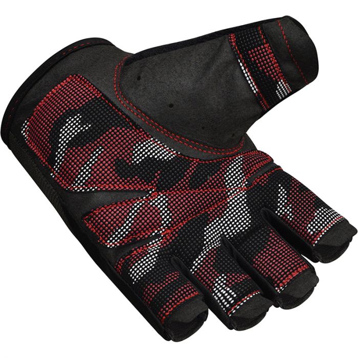 RDX T2 Weightlifting Half Finger Gym Gloves#color_red