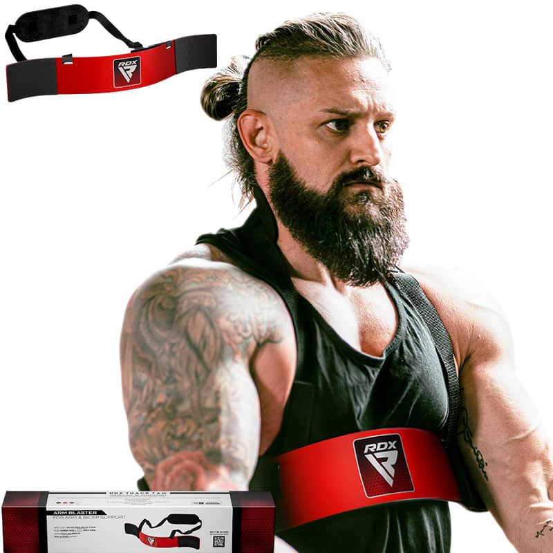 RDX T2 Arm Blaster for Biceps Curl#color_red