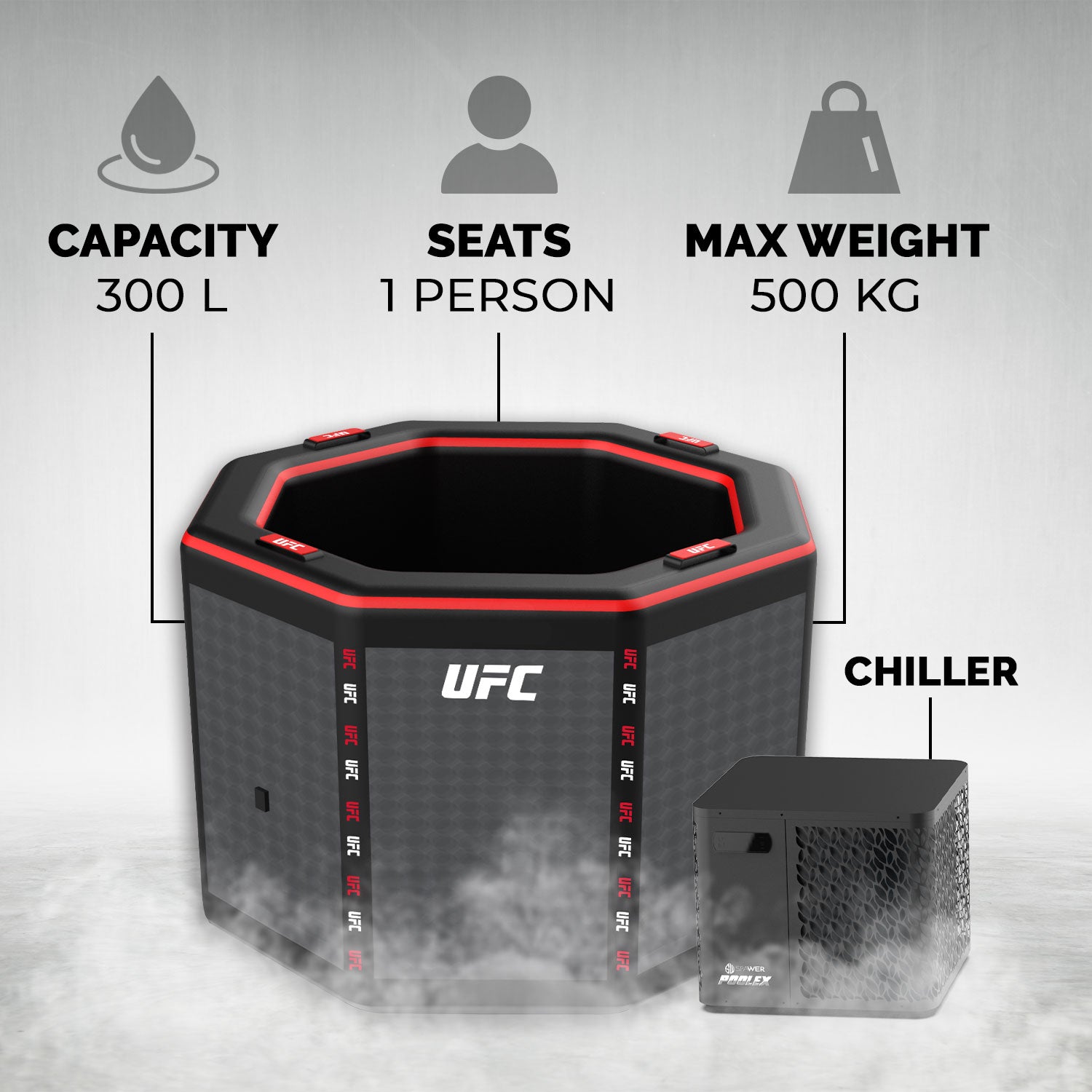 Kit de refrigeración Netspa UFC Octagon IceBath 3-40°C Nuevo en Wellness - 3kw