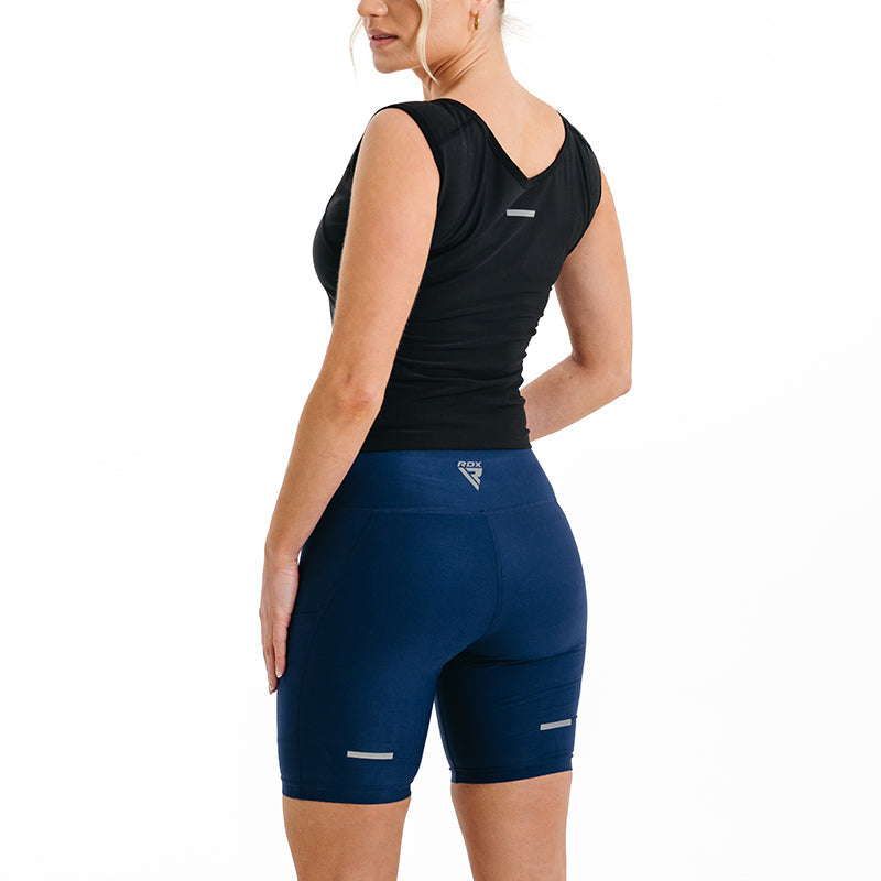 RDX W1 Women Sweat Shorts#color_blue