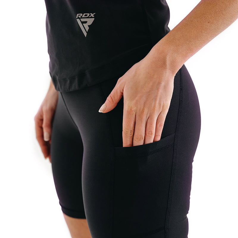 RDX W1 Women Sweat Shorts#color_black