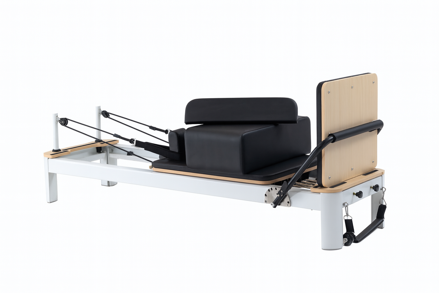 White Aluminum Pilates Reformer