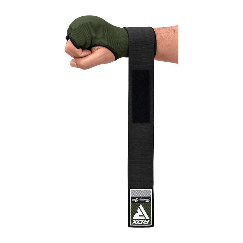 RDX IS Gel Padded Inner Gloves Hook & Loop Wrist Strap for Knuckle Protection OEKO-TEXÂ® Standard 100 certified#color_army-green