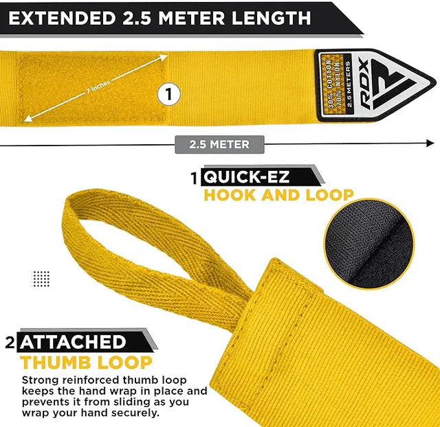 Vendajes de mano RDX Boxing 2,5 para niños
