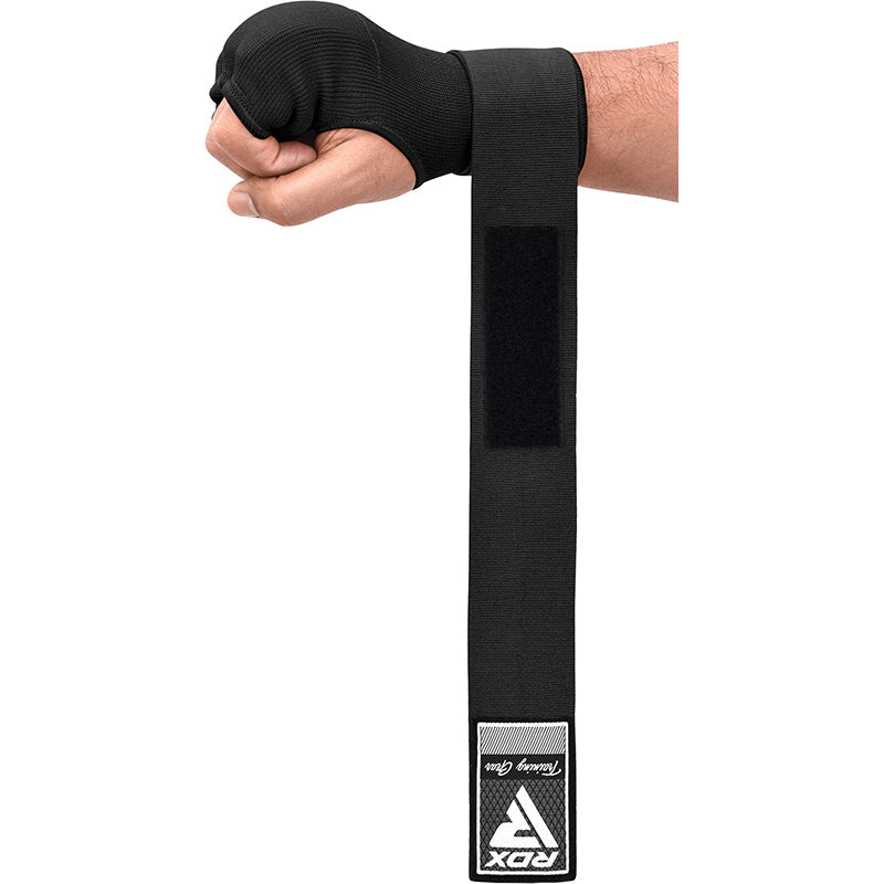 RDX IS Gel Padded Inner Gloves Hook & Loop Wrist Strap for Knuckle Protection OEKO-TEXÃ‚Â®Ã‚Â Standard 100 certified#color_black