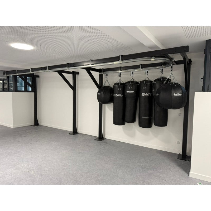 Struttura per sacchi da boxe con sistema a carrello - capacità per 8 sacchi