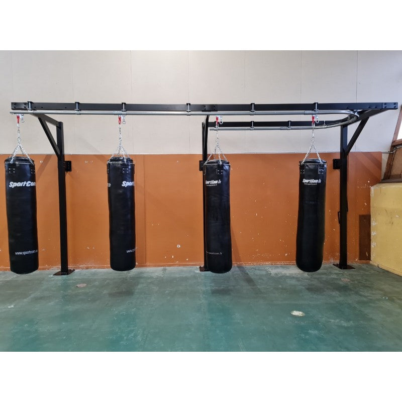 Struttura per sacchi da boxe con sistema a carrello - capacità per 8 sacchi