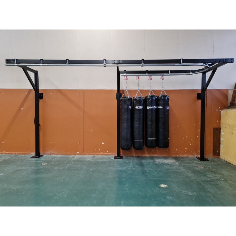 Struttura per sacchi da boxe con sistema a carrello - capacità per 8 sacchi