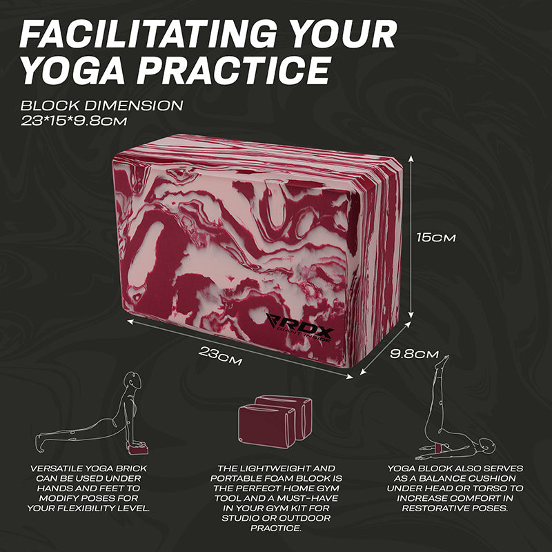 RDX CP Brique de yoga antidÃƒÂ©rapante en mousse EVA
