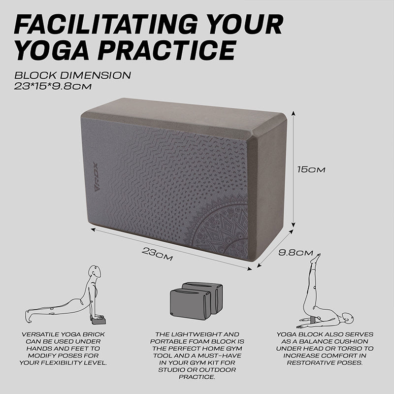 RDX D18 High Density EVA Foam Yoga Blocks Non-Slip Brick