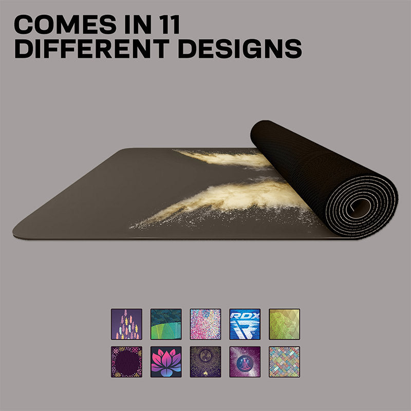 RDX D8 6mm 4-in-1 PU Rubber Yoga Mat Set