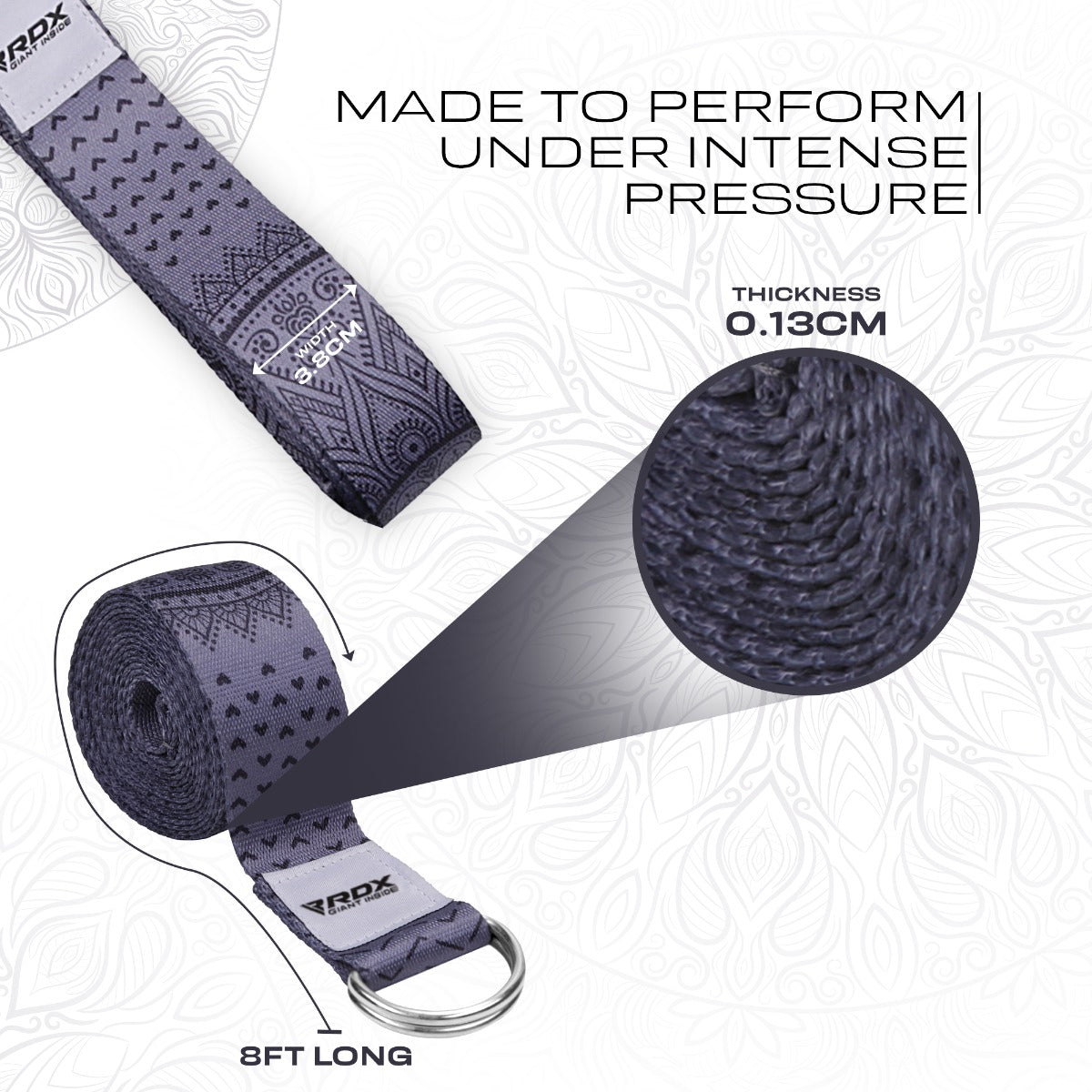 RDX F11 Sangle De Yoga AntidÃƒÂ©rapante En Coton Avec Boucle En D En Acier Inoxydable