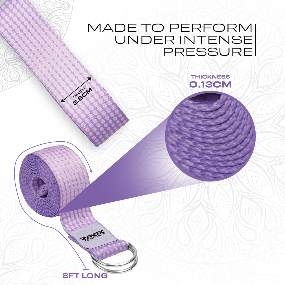 RDX F21 Sangle De Yoga AntidÃƒÂ©rapante En Coton Avec Boucle En D En Acier Inoxydable