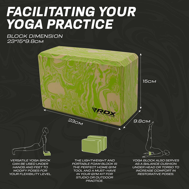 RDX GN Brique de yoga antidÃƒÆ’Ã‚Â©rapante en mousse EVA
