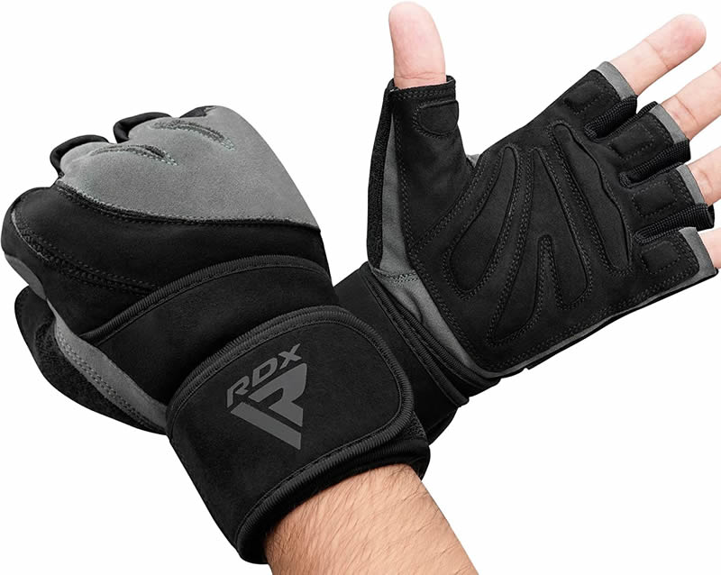 RDX L4 Luvas de Ginástica com Dedo Aberto Luvas para Levantamento de Peso - RDX 6e14cc7307