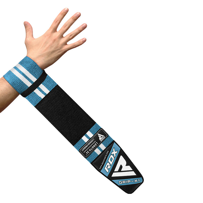 RDX W4 Wrist Support Wraps for Weight Lifting#color_sky-blue