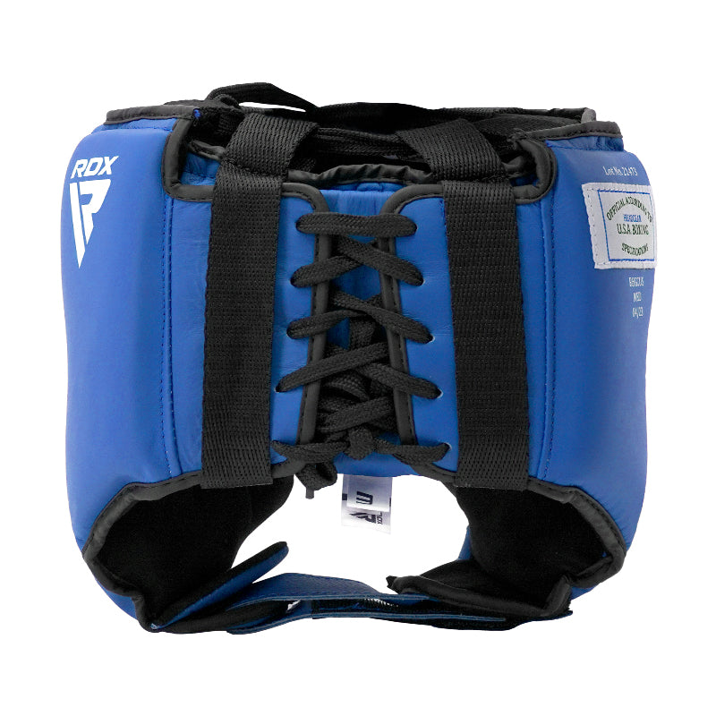 RDX HEADGUARD WITH CHEEK PROTECTION - USA BOXING APPROVED#color_blue