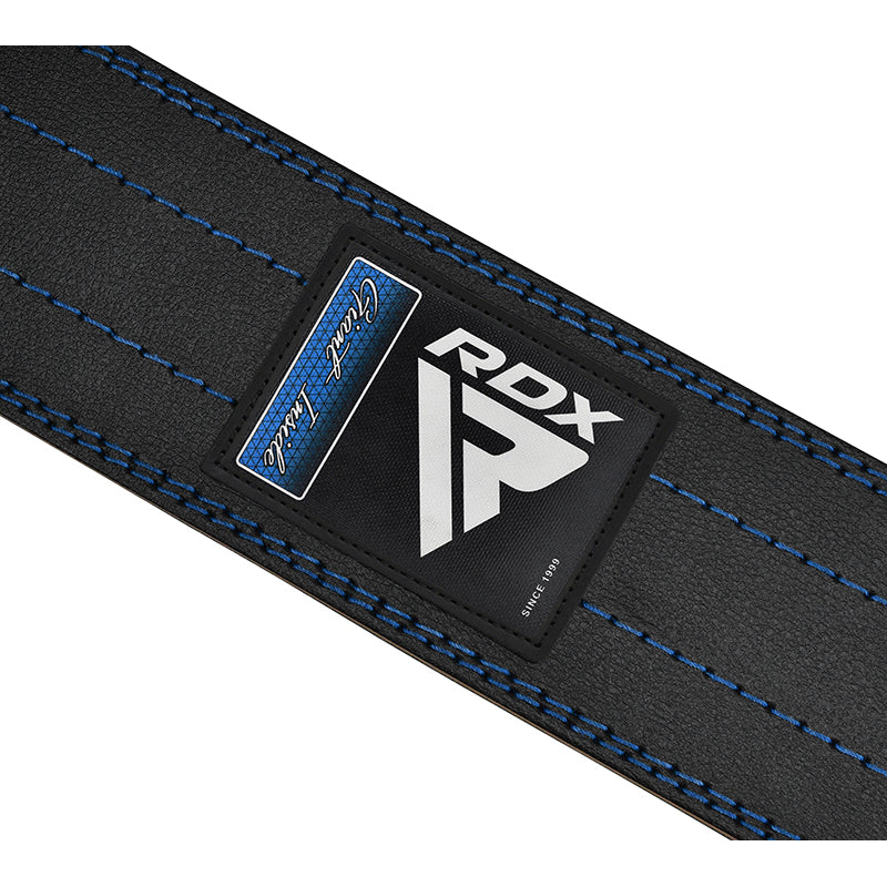 RDX RD1 4Ã¢â‚¬Â�  Powerlifting Leather Gym Belt#color_blue