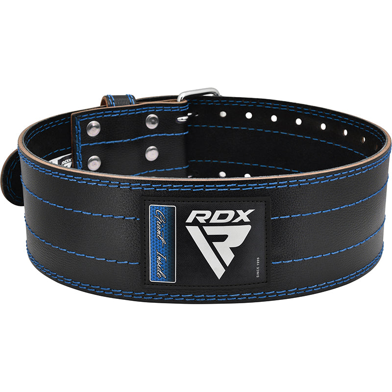 RDX RD1 4Ã¢â‚¬Â�  Powerlifting Leather Gym Belt#color_blue