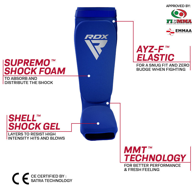 RDX SIB Shin Instep Guard OEKO-TEXÃ‚Â® Standard 100 certified#color_blue