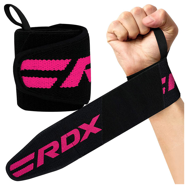 RDX W2P Musculação Munhequeira Para Feminino Rosa Algodão - RDX 9d59d67d31