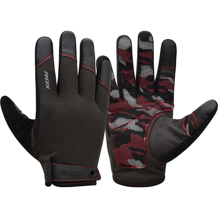 RDX T2 WEIGHTLIFTING FULL FINGER GYM GLOVES#color_red