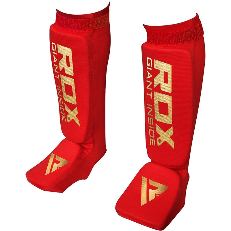RDX SI MMA Gel Padded Lightweight Shin Instep Guard OEKO-TEXÃ‚Â®Ã‚Â Standard 100 certified#color_red