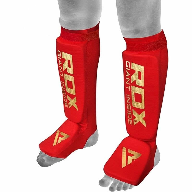 RDX SI MMA Gel Padded Lightweight Shin Instep Guard OEKO-TEXÃ‚Â®Ã‚Â Standard 100 certified#color_red